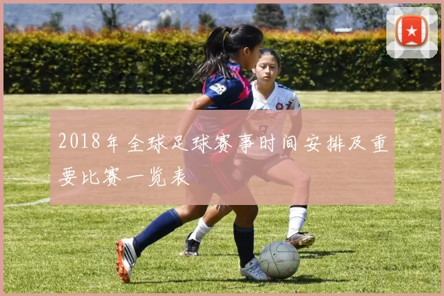 2018年全球足球赛事时间安排及重要比赛一览表